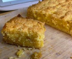 Coconut Crumble & Lemon Curd Slice