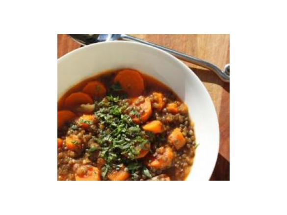 Carrots and French Lentils with EVOO