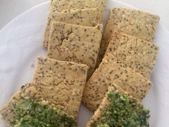 Chickpea and Seed Crackers
