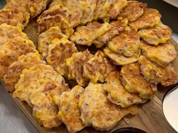 Black swan Cafe's Corn fritters