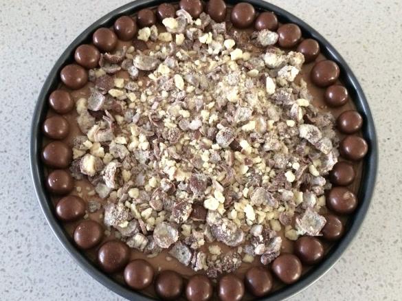 No Bake Toblerone and Malteser Cheesecake