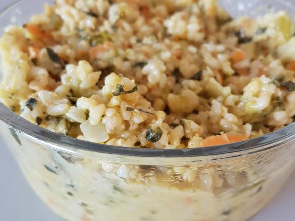 Infant/toddler brown rice and veggie risotto