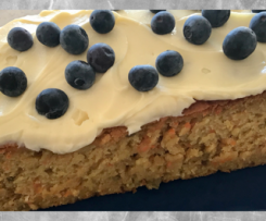 All in one apple, carrot and blueberry cake