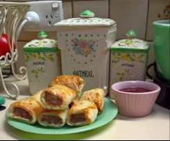 Pork and Veal, Bacon and Herb Sausage rolls 