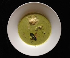 Basil & Chilli Chicken Soup with Parmesan crumble