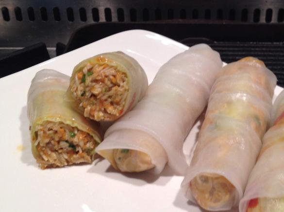 Chicken Noodle Rice Paper Rolls