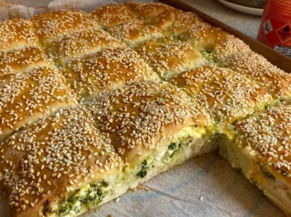 Silverbeet cheese slice