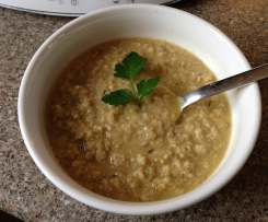 Chicken,Parsnip,Cauli and Almond Soup