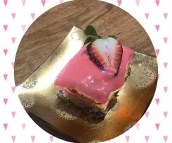 Strawberries and cream tray cake