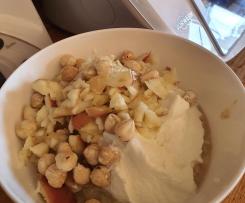 Hazelnut, pear and apple yoghurt