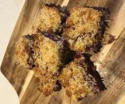 Sugar free berry and coconut slice