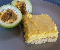 Tangy passion fruit slice
