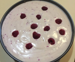 No bake Raspberry and white chocolate cheesecake