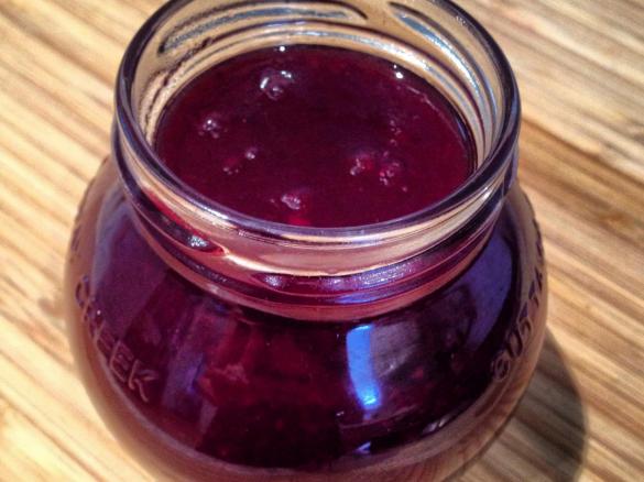 Thick spiced plum jam