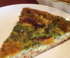 Pumpkin,chorizo and spinach frittata