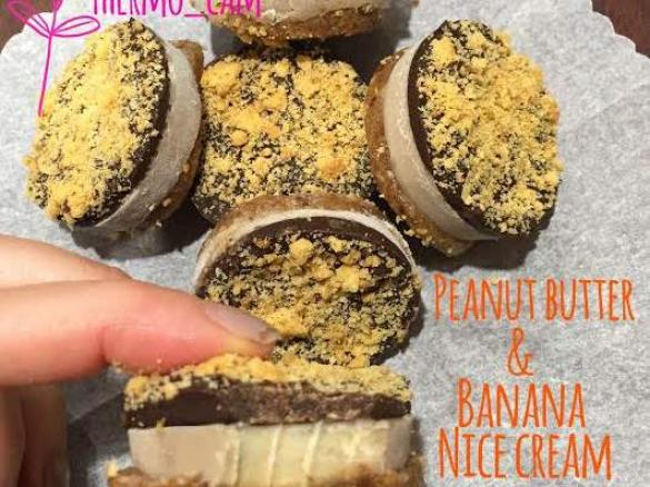 Peanut Butter & Banana Choc Nice Cream Cups