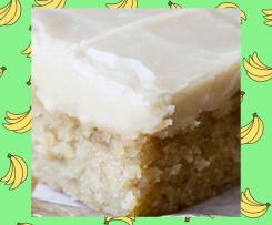 Banana and white chocolate tray cake