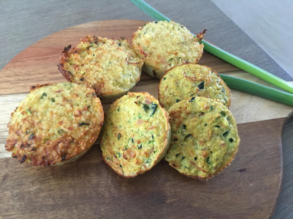 Ham and Cheese Gluten Free Quinoa Muffins (Dairy Free Variations)