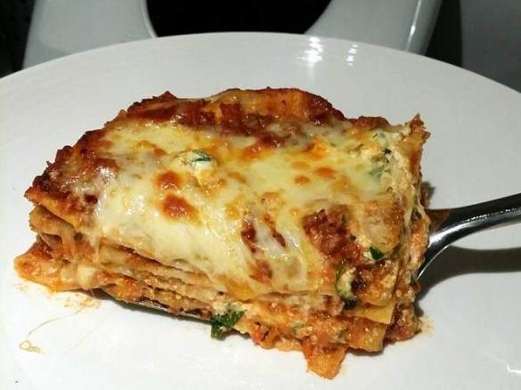 Lasagna with Cheese sauce