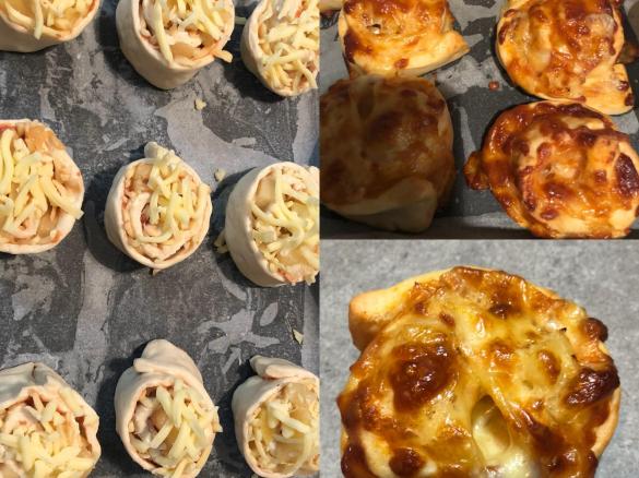 Pineapple and cheese scrolls