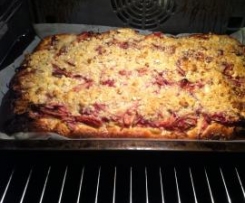 Rhubarb Crumble Kuchen