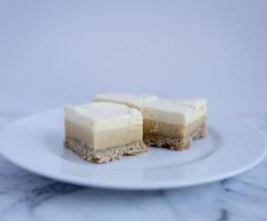 Gluten free cheesecake caramel slice