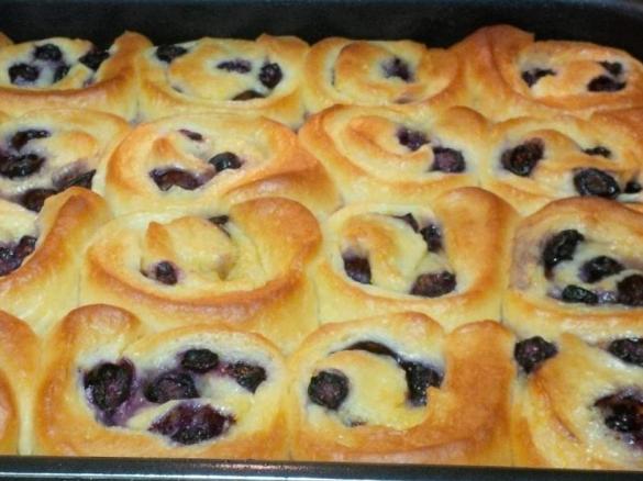 Orange and Blueberry Scrolls