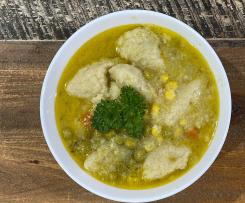 Grießklöschensuppe (German Dumpling soup)