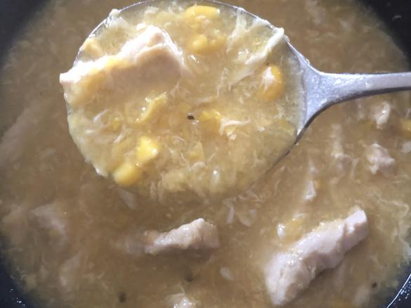Quick and easy Chinese chicken & corn soup