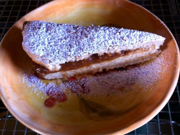 Scone Sandwiched with Feijoa and Date Filling