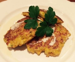 Chunky Haloumi, Sweet potato & Corn Fritters