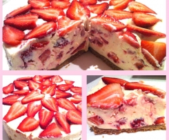No Bake Strawberry Cheesecake