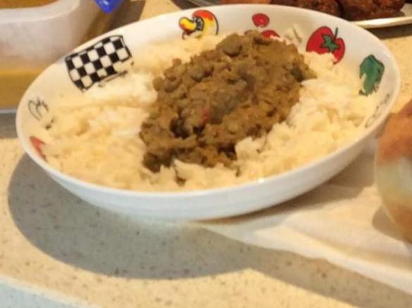 Curry Lentils on Rice