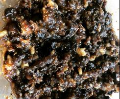 Dark chocolate, fig & ginger Christmas fruit mince.