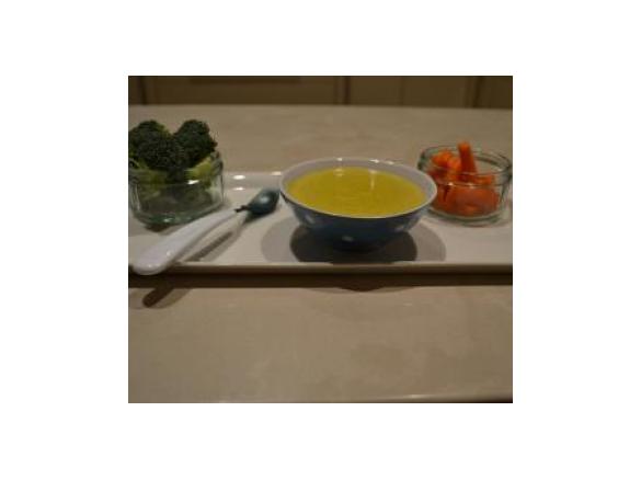 Fish and veggies with cheese sauce