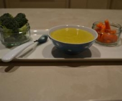 Fish and veggies with cheese sauce