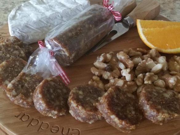 Spiced fig and walnut roll