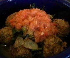 Meatballs with Kale (Paleo, GAPS, No nightshades/tomato, Gluten/Dairy Free)