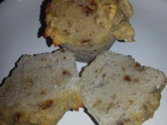 Banana, date and walnut muffins