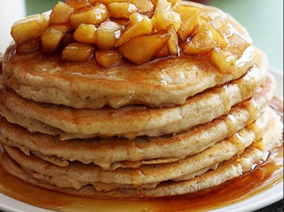 Apple pancakes with cinnamon butter