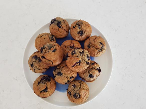 Healthy Blueberry Banana Muffins