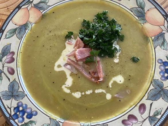 Curried Choko & Bacon Soup