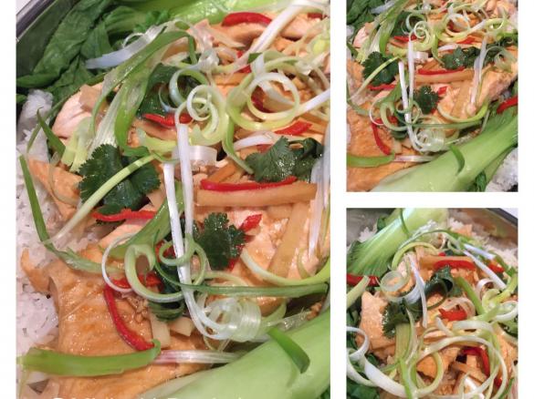 Asian Inspired Steamed Salmon