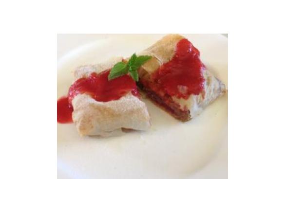 Rhubarb, Raspberry and Walnut parcel