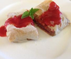 Rhubarb, Raspberry and Walnut parcel