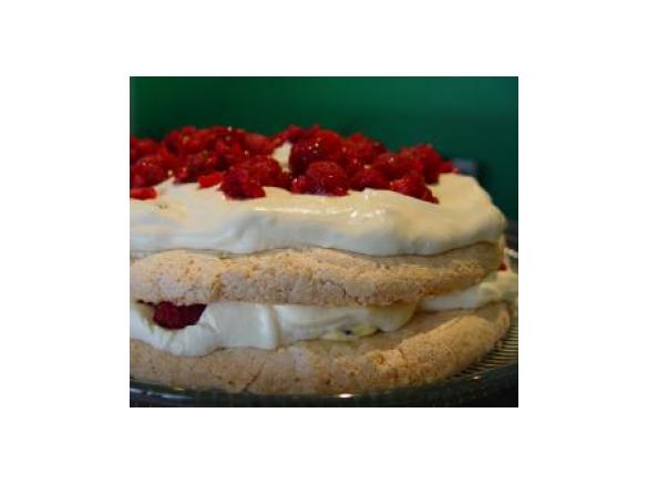 Passionfruit Raspberry Dacquoise