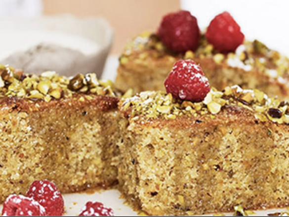 Pistachio & Rosewater Semolina Cake