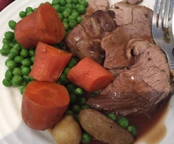 Lamb "Roast" with Vegetables and Gravy