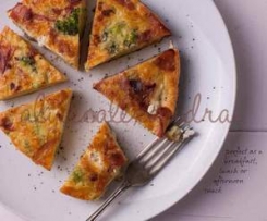 Broccoli & goat’s cheese frittata with pancetta