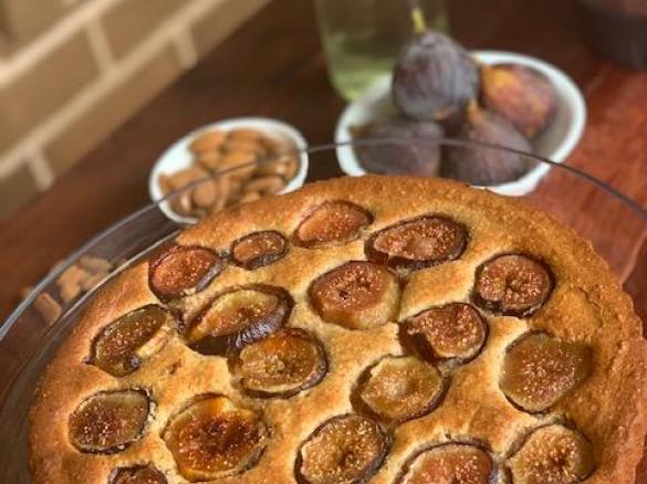 Fig, Almond and Orange Blossom tart by Layelle